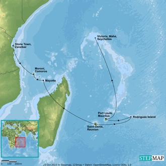 tourhub | Undiscovered Destinations | Indian Ocean Explorer | Tour Map