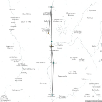 tourhub | CroisiEurope Cruises | The Valleys of the Rhône and Saône: Gastronomy and vineyards (port-to-port cruise) | Tour Map