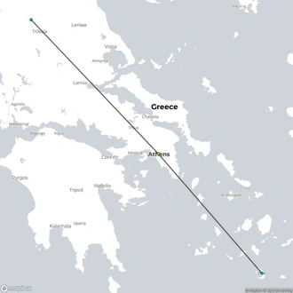 tourhub | Destination Services Greece | The Greek Gems  | Tour Map