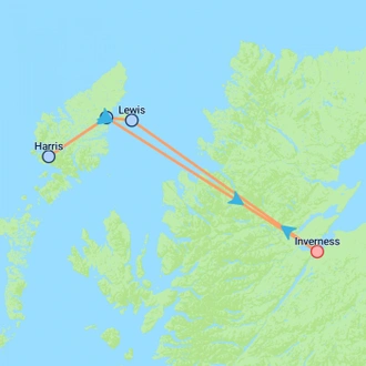 tourhub | On The Go Tours | Inverness to the Outer Hebrides (Hotel) - 3 days | Tour Map