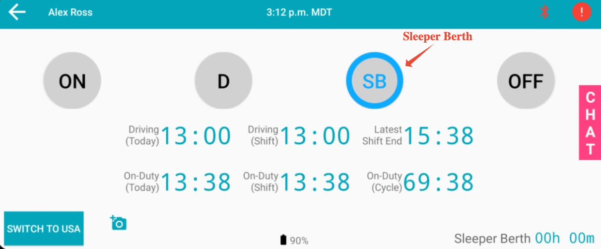 Driver Page - Navigating through the Switchboard Driver Application