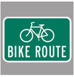 Bicycle route sign