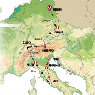 tourhub | Europamundo | Essential Four | Tour Map
