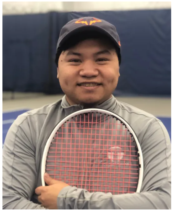 Hung teaches tennis lessons in North Canton, OH