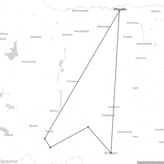 tourhub | The Natural Adventure | !TEST - [Bulgaria] Rhodope Mountains Explorer | Tour Map