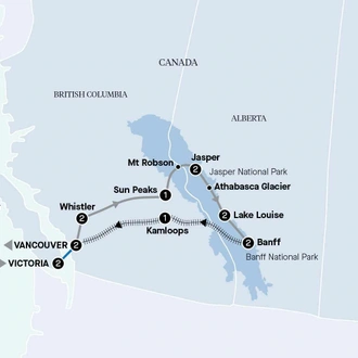 tourhub | APT | Rockies Odyssey | Tour Map