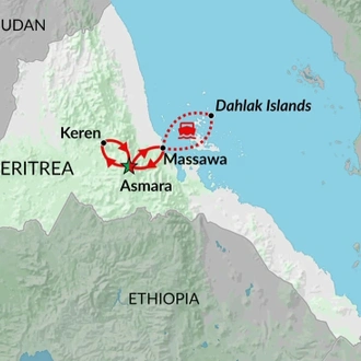 tourhub | Encounters Travel | Eritrea Encounters | Tour Map