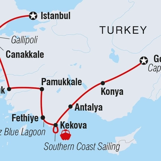 tourhub | Intrepid Travel | Turkey Uncovered | Tour Map