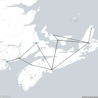 tourhub | Omega Tours | Atlantic Maritimes Adventure | Tour Map