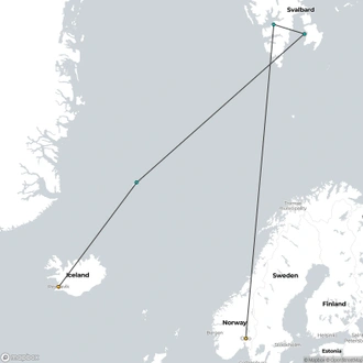 tourhub | Aurora Expeditions | Jewels of the Arctic | Tour Map