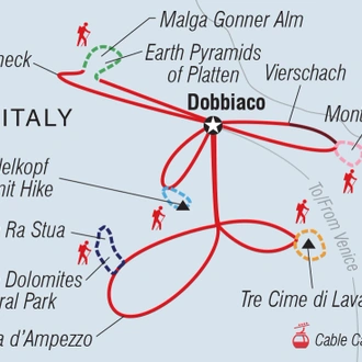 tourhub | Intrepid Travel | Hiking in the Dolomites | Tour Map