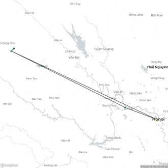 tourhub | Mr Linh's Adventures | Mu Cang Chai trekking 4 days 3 nights | Tour Map
