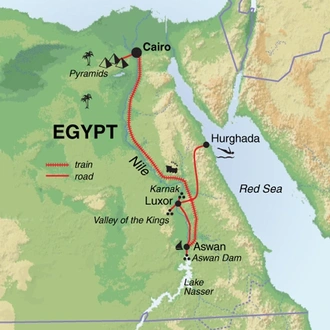 tourhub | Exodus | Egyptian Family Adventure | Tour Map