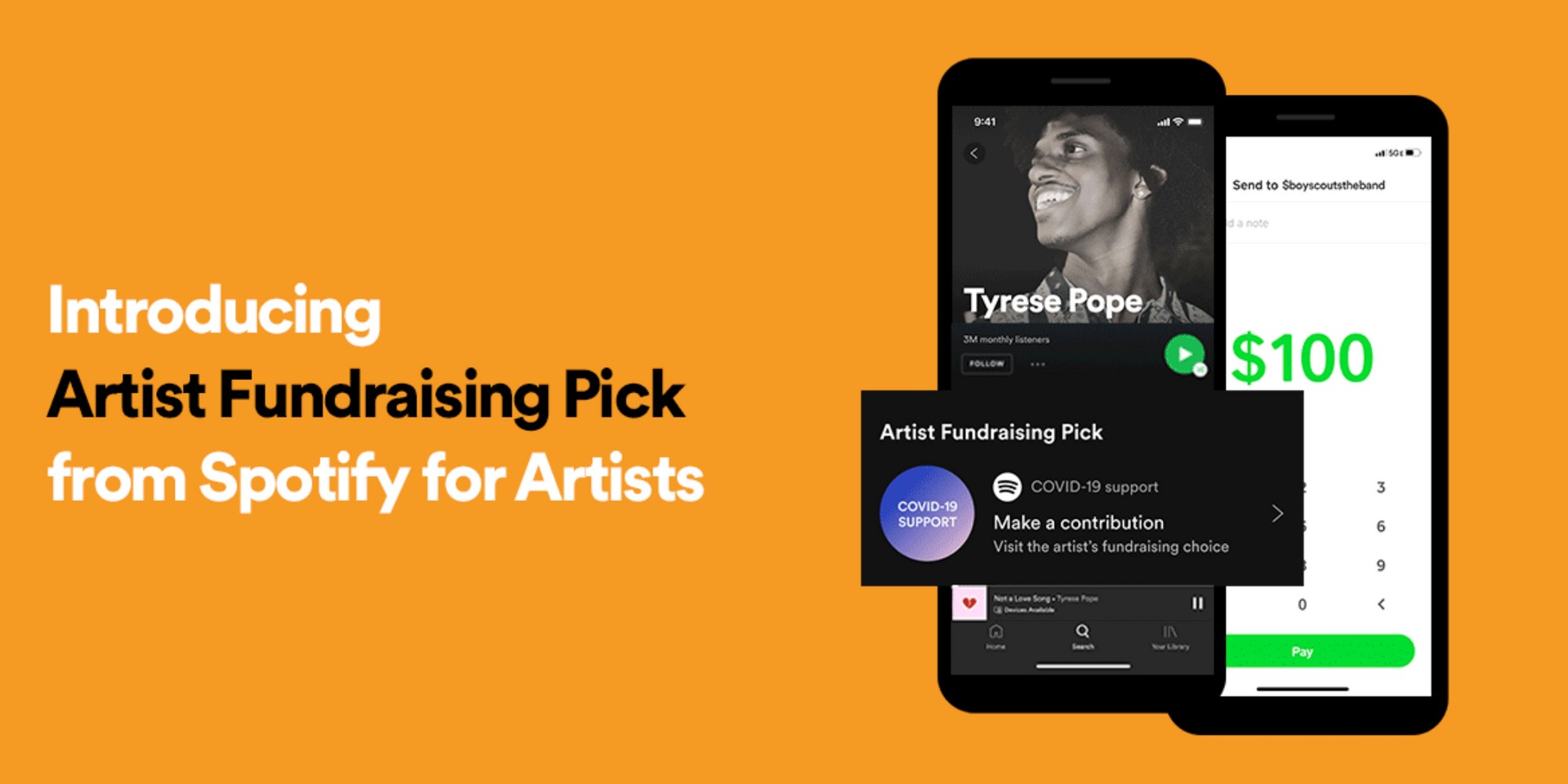 Artists can now fundraise directly from fans with Spotify's new feature, Artist Fundraising Pick