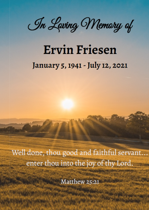 Ervin Friesen Profile Photo