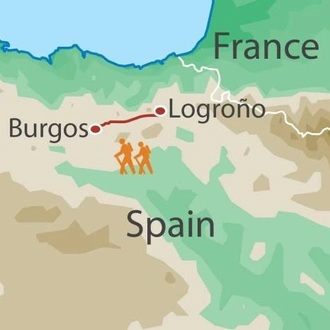 tourhub | UTracks | Camino - Logrono to Burgos | Tour Map