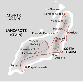 tourhub | Explore! | Canary Islands Walking - Lanzarote | Tour Map
