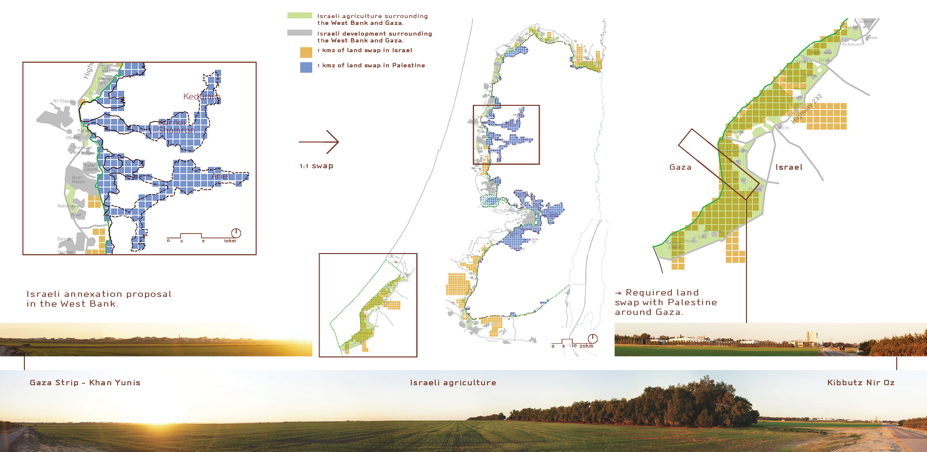 4.1. The landscape of land swaps  - Israeli border effect on agricultural landscapes.