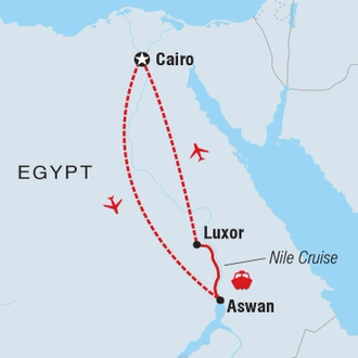 tourhub | Intrepid Travel | Premium Egypt | Tour Map