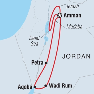 tourhub | Intrepid Travel | Jordan Discovery | Tour Map