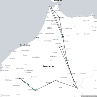 tourhub | Today Voyages | Discovery of Morocco from Tangier Ending in Marrakech XM24-16 | Tour Map