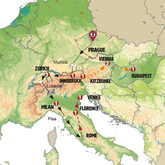 tourhub | Europamundo | Majestic Europe | Tour Map