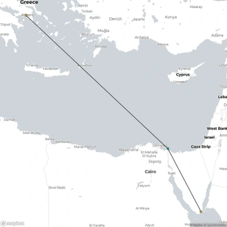 tourhub | Celestyal Cruises | Piraeus - Sharm El Sheikh, 4Nights | Tour Map