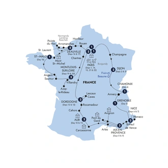 tourhub | Insight Vacations | French Heritage - Small Group | Tour Map