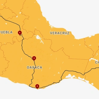 tourhub | Lupita Overland | Genuine Mexico, Day of the Dead Edition | Tour Map