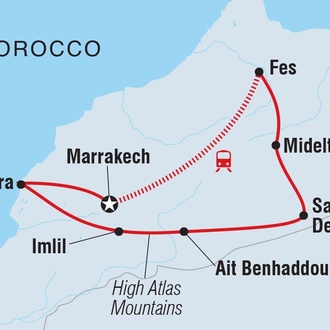 tourhub | Intrepid Travel | Best of Morocco Family Holiday | Tour Map