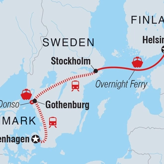 tourhub | Intrepid Travel | Essential Scandinavia | Tour Map