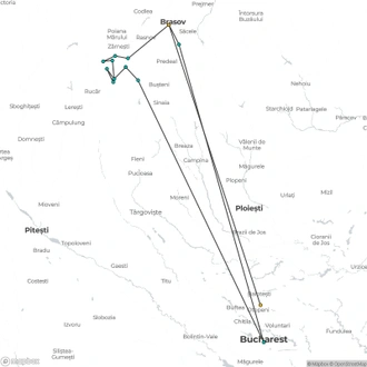 tourhub | Active Travel | Village Life in Transylvanian Carpathians Mountains, an eco-certified program | Tour Map