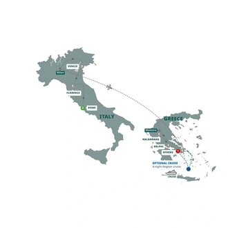 tourhub | Trafalgar | Best of Italy and Greece | Tour Map