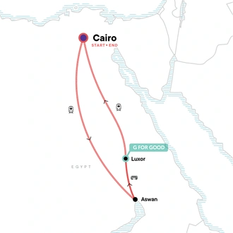 tourhub | G Adventures | Egypt: Boats & Bazaars | Tour Map