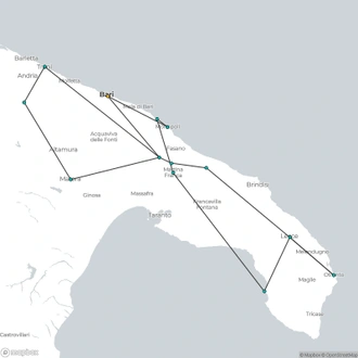 tourhub | Click Tours | Highlights Of Puglia - 9 Days (Small Group Tour) | Tour Map