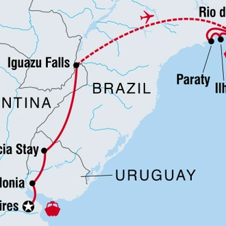 tourhub | Intrepid Travel | Buenos Aires to Rio Explorer  | Tour Map