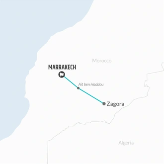 tourhub | Bamba Travel | Marrakech City & Desert Adventure 5D/4N | Tour Map