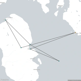 tourhub | Brightwater Holidays | Scotland: Autumn Tints of Arran 5912 | Tour Map