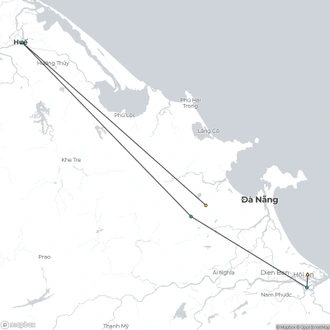 tourhub | CONNEK TRIP | 5-Day Explore Central of Vietnam: Hoi An - Da Nang - Hue | Tour Map