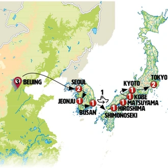 tourhub | Europamundo | Beijing and Classics of Korea and Japan End Tokyo | Tour Map