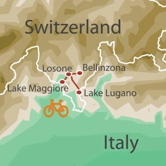 tourhub | UTracks | Ticino Lakes Cycle | Tour Map