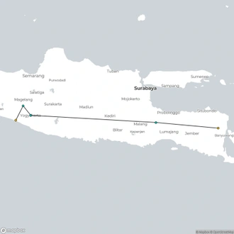 tourhub | Ayla Tour | Explore Java: Borobudur, Mount Bromo & Ijen ( Private Tour) | Tour Map