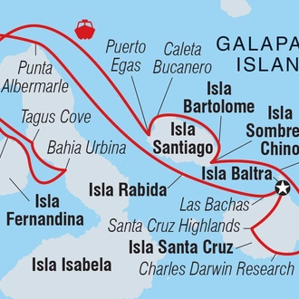tourhub | Intrepid Travel | Pure Galapagos (Grand Daphne) | Tour Map