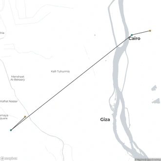 tourhub | Sun Pyramids Tours | Package 4 Day: Cairo Short Break Cairo Pyramids - Steigenberger -Hotel | Tour Map