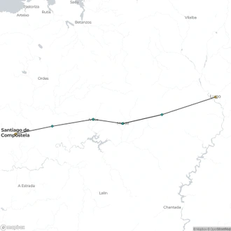 tourhub | The Natural Adventure | Camino Primitivo Stage 2: Lugo to Santiago | Tour Map