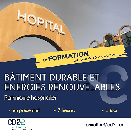 Représentation de la formation : Bâtiment durable et Energies Renouvelables pour le patrimoine hospitalier