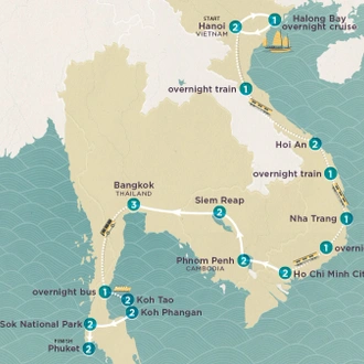 tourhub | Topdeck | Get Social: Big Southeast Asia 2025-26 | Tour Map