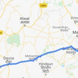 tourhub | Seven Wonder Tour and Travels | Jewels of India: Agra & Jaipur Expedition | Tour Map