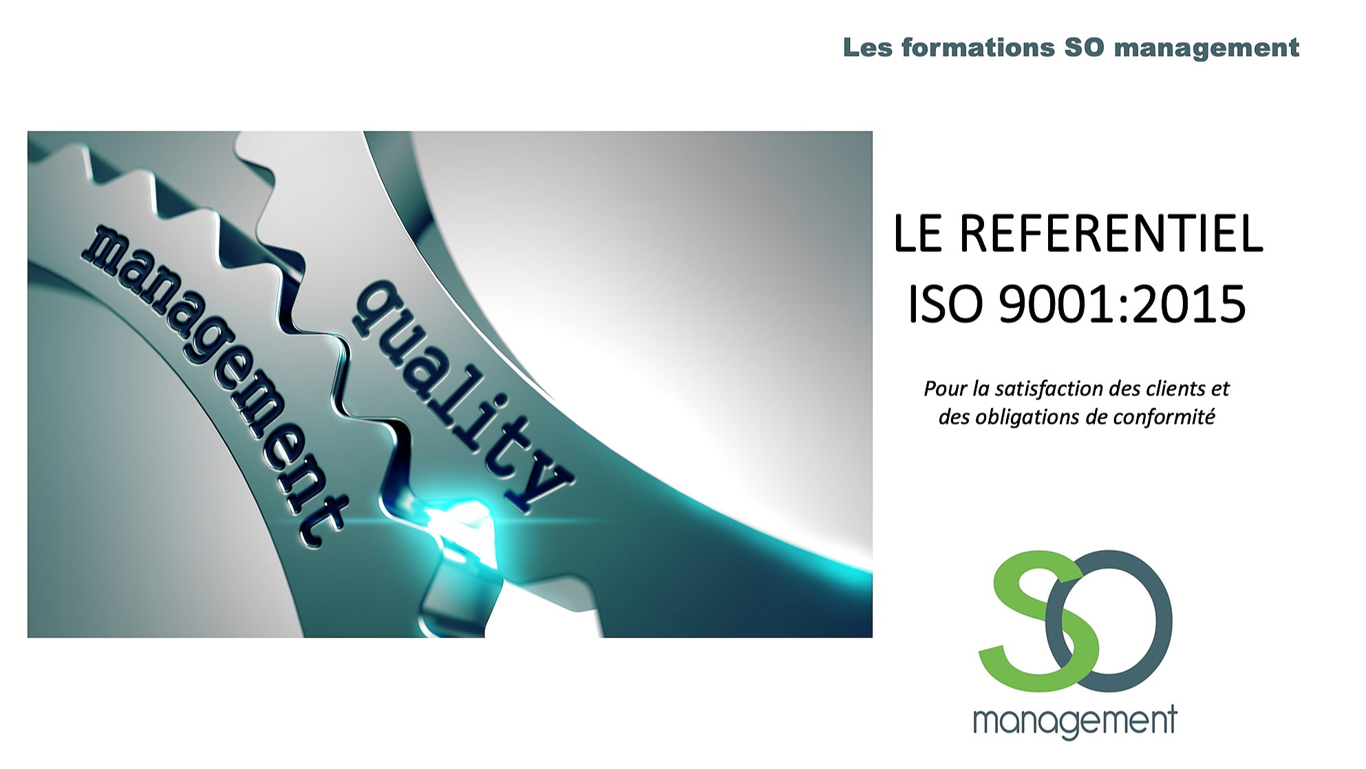 Représentation de la formation : REFERENTIEL QUALITE ISO 9001:2015