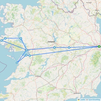 tourhub | On The Go Tours | Best of West Ireland - 3 days | Tour Map